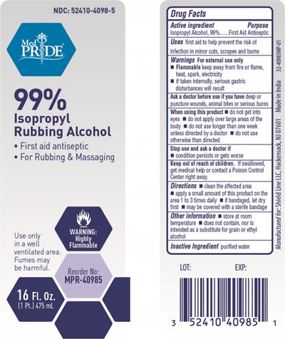 Principal &amp; Drug Fact Panel (32 Mpr 40985 99 Isopropyl Rubbing Alcohol Final)